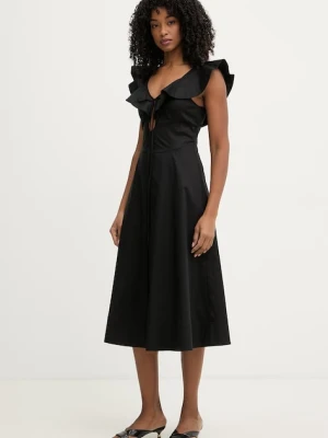 Twinset sukienka rozkloszowana bawełniana z elastanem