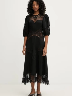 Twinset sukienka rozkloszowana z wiskozy