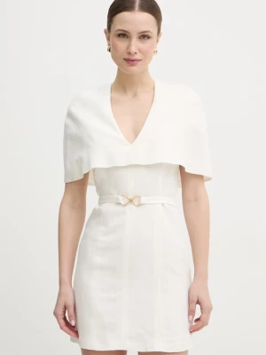 Twinset sukienka z dodatkiem lnu