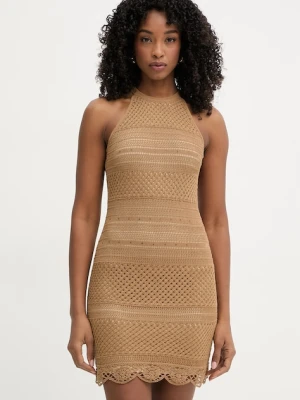 Twinset sukienka z dodatkiem lnu