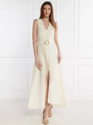 TWINSET Sukienka z paskiem | z dodatkiem lnu