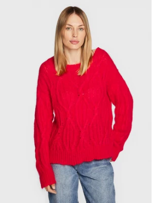 TWINSET Sweter 222TT3340 Czerwony Relaxed Fit
