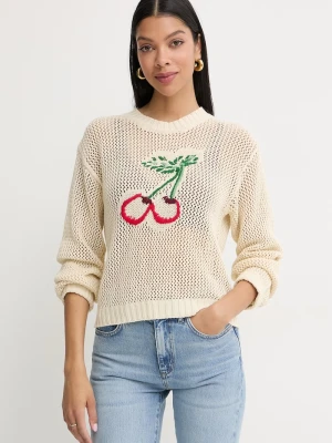 Twinset sweter damski bawełniany beżowy