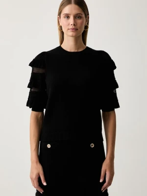 Twinset sweter damski z wełną czarny