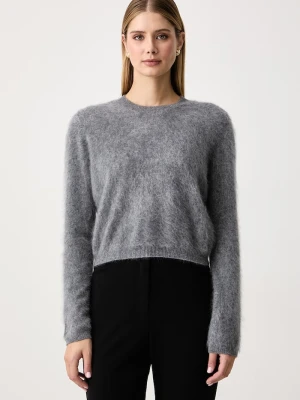 Twinset sweter damski z wełną szary