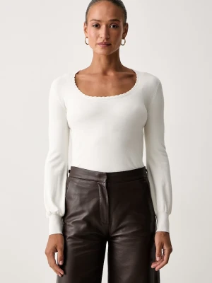 Twinset sweter damski z wiskozą beżowy