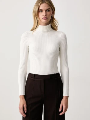 Twinset sweter damski z wiskozą beżowy