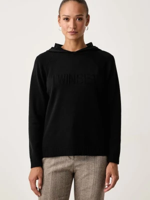 Twinset sweter damski z wiskozą czarny