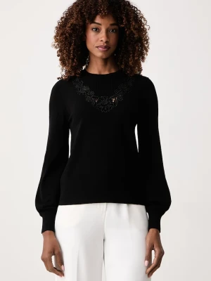 Twinset sweter damski z wiskozą czarny
