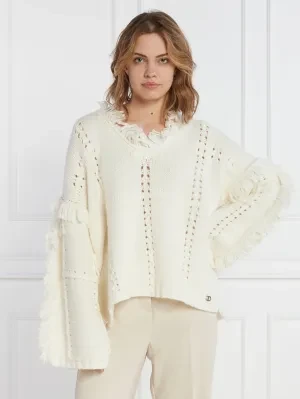 TWINSET Sweter | Oversize fit | z dodatkiem wełny