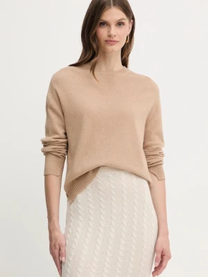 Twinset sweter wełniany damski kolor beżowy lekki 252TP3495