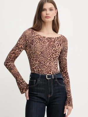 Twinset sweter wełniany damski kolor brązowy lekki 252TP3600