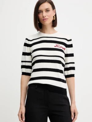 Twinset sweter z domieszką kaszmiru damski kolor czarny lekki 252TP3090