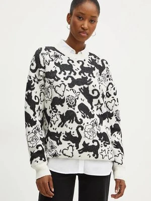 Twinset sweter z domieszką wełny damski kolor beżowy 242TP3400