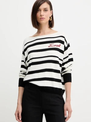 Twinset sweter z domieszką wełny damski kolor czarny lekki 252TP3091
