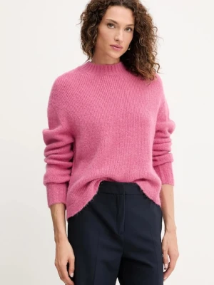 Twinset sweter z wełną damski kolor różowy 252TT3136