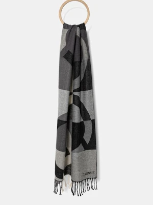 Twinset szalik damski kolor szary wzorzysty 252TA4170