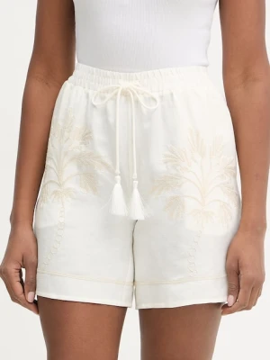 Twinset szorty damskie z lnem
