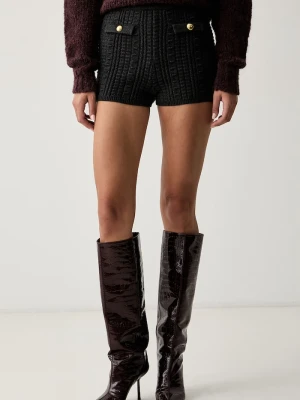 Twinset szorty damskie z wiskozą szary