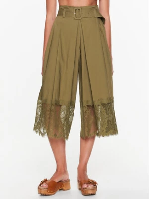 TWINSET Szorty materiałowe 231TT2085 Zielony Regular Fit