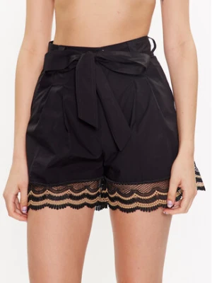 TWINSET Szorty materiałowe 231TT2126 Czarny Regular Fit