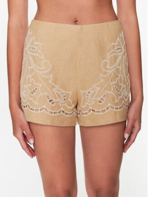 TWINSET Szorty materiałowe 231TT2382 Beżowy Regular Fit