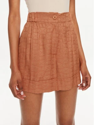 TWINSET Szorty materiałowe 241TT2241 Pomarańczowy Loose Fit