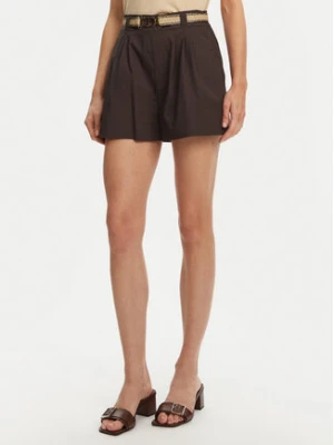 TWINSET Szorty materiałowe 251TT2106 Brązowy Loose Fit