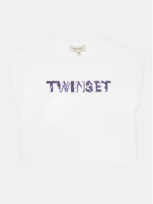 TWINSET T-Shirt 251GJ2537 Biały Regular Fit