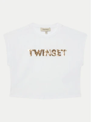 TWINSET T-Shirt 251GJ2537 Biały Regular Fit