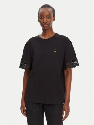 TWINSET T-Shirt 251TT2410 Czarny Relaxed Fit