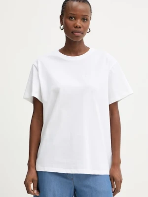 Twinset t-shirt basic damski bawełniany biały