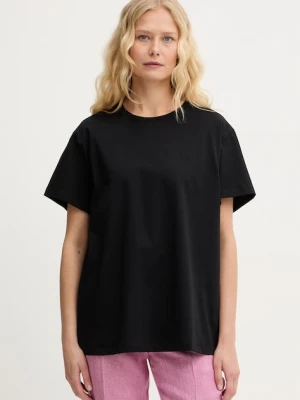 Twinset t-shirt basic damski bawełniany czarny