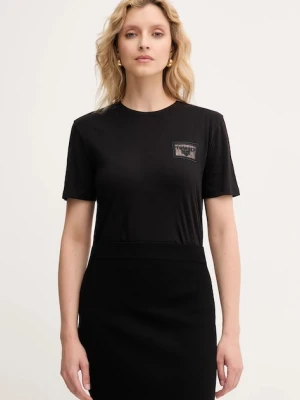 Twinset t-shirt bawełniany damski kolor czarny 252TP2051