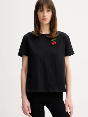 Zdjęcie produktu Twinset t-shirt damski bawełniany czarny