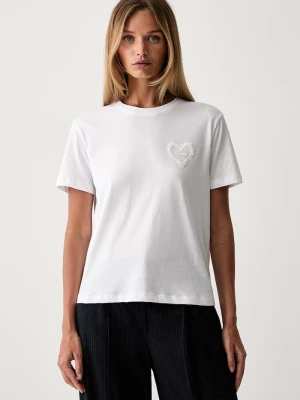 Twinset T-shirt damski bawełniany biały