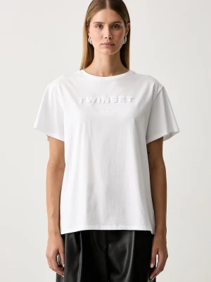 Twinset T-shirt damski bawełniany biały