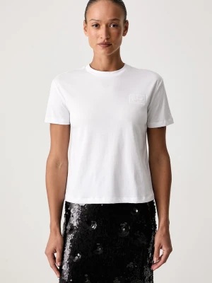 Twinset T-shirt damski bawełniany biały