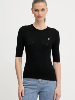 Twinset t-shirt damski kolor czarny 252TP3240