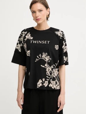 Zdjęcie produktu Twinset T-shirt damski z bawełną