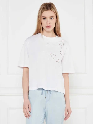 TWINSET T-shirt | Loose fit biały