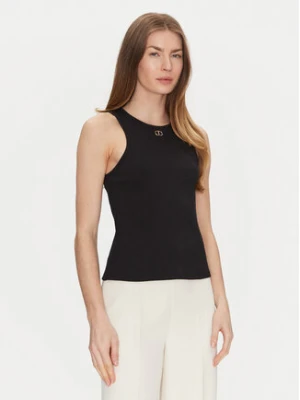 TWINSET Top 251TP2550 Czarny Slim Fit