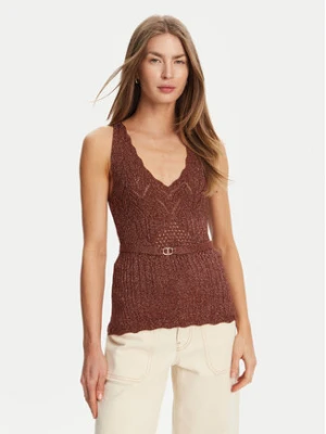 TWINSET Top 251TT3195 Brązowy Slim Fit