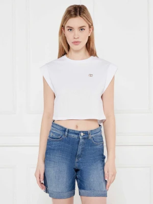 TWINSET Top | Cropped Fit biały