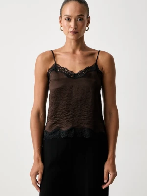 Twinset top damski brązowy