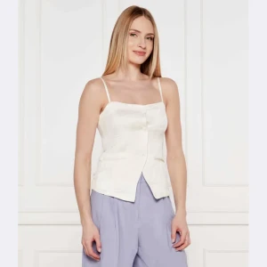 TWINSET Top | Slim Fit | z dodatkiem lnu