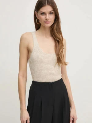 Twinset top z domieszką lnu