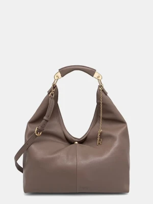 Twinset torebka hobo damska z imitacji skóry brązowy