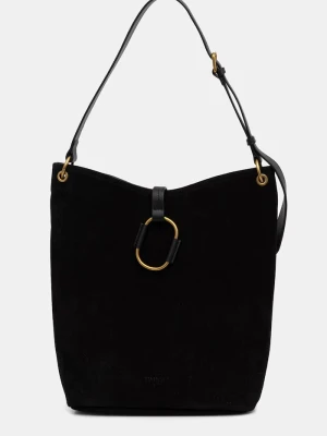 Twinset torebka hobo damska zamszowa czarny