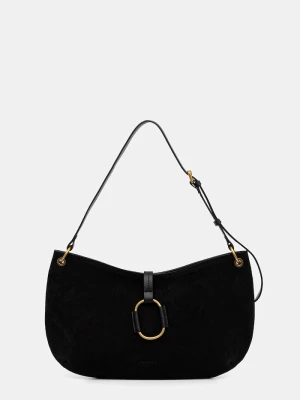 Twinset torebka hobo damska zamszowa czarny